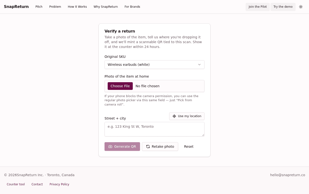 Verify home — built from /assets/demo-screens/verify-home.png